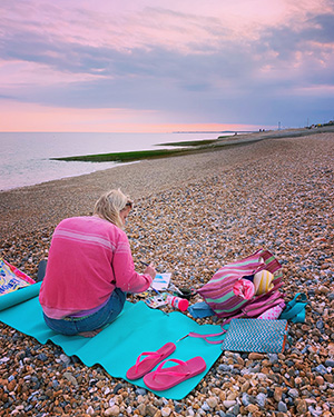 Living in Brighton, Sophie takes some of her inspiration from the beaches on her doorstep