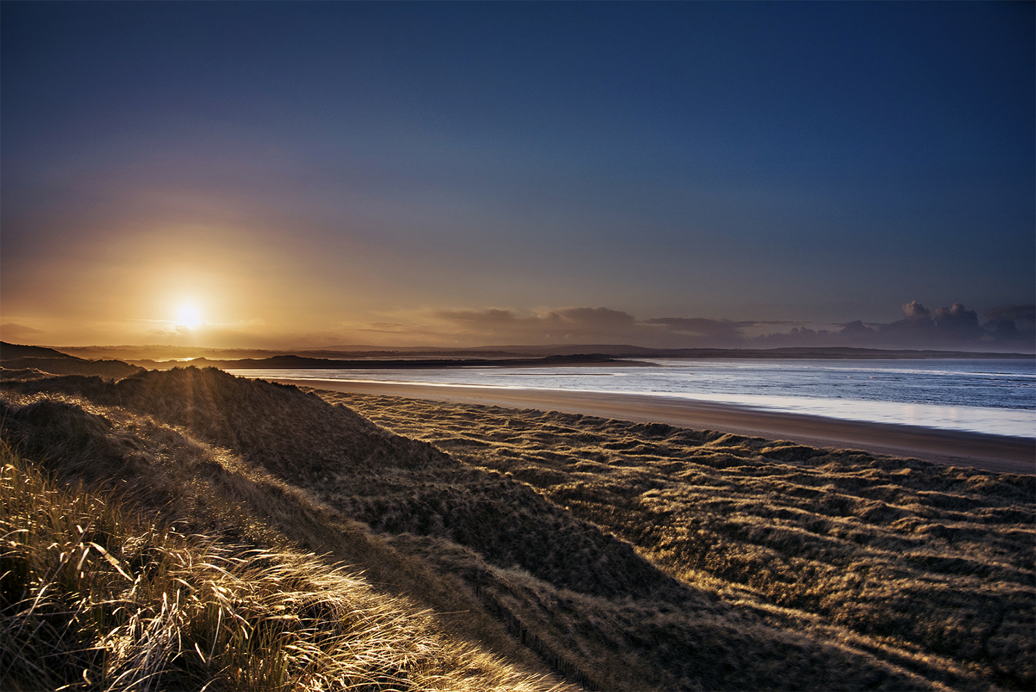 Sunset at beach in Ireland